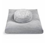 hunnidspace Cuscino da meditazione con rivestimento in velluto lavabile di alta qualità, cuscino quadrato da pavimento in 100% memory foam e grano saraceno, per adulti e bambini, seduti, yoga, lettura