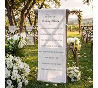 HunnmingRe Segnali riservati per matrimonio commemorativo per sedia con amore dal cielo, in cotone e lino, 38 x 127 cm, decorazione per sedute (bianco, amorevole)
