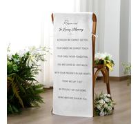 HunnmingRe Segnali riservati per matrimonio commemorativo per sedia con amore dal cielo, in cotone e lino, 38 x 127 cm, decorazione per sedute (bianco, amorevole)