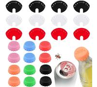 Hunphy 24 Pezzi Lattina per Bevande Tappo, Tappo Lattina per Bevande, Portatili Antipolvere Coperchi Lattine, Coperchi per Lattine di Bevande, Riutilizzabili, per Birra, Bevande, Cola, Multicolore