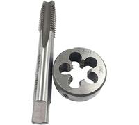 Hunricho 5/8"-11, 5/8"-16, 5/8"-18, 5/8"-20, 5/8"-24, 5/8"-28, 5/8"-32, HSS Set di maschi e matrici HSS, filettatura macchina UNF e filiera rotonda UNF Mano destra (5/8 "-11)