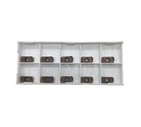 Hunricho LNMU0303ZER Fast Feed Carbide Milling Inserts Face Milling Slotting Milling Carbide Inserts Cutting Tools for Fast Feed End Mill Holder (LNMU03 Brown for Stainless steel)