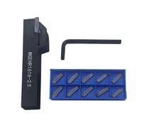 Hunricho Portautensili da taglio per tornio a 13 pezzi, portautensili per taglio-scanalatura MGEHR1616-2.5 con 11 pezzi di inserti reversibili MGMN250-G in metallo duro per tornitura di taglio