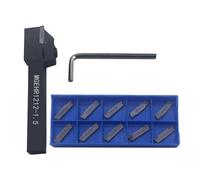 Hunricho Portautensili per tornio da 13 pezzi, supporto per utensili di scanalatura MGEHR1212-1.5 con 11 inserti in metallo duro MGMN150-G per tornitura e scanalatura (MGEHR1212-1,5+MGMN150)