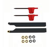 Hunricho SRACR1010/1212 H06 - Supporto per tornio da 3/8", 1/2", con inserti rotondi per fresatura in metallo duro (2 supporti da 3/8 + 10 inserti)