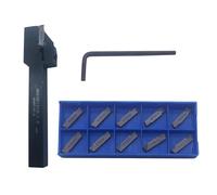 Hunricho Supporto per utensili da tornio a 13 pezzi, supporto per utensili di scanalatura MGEHR1010-1.5 con 11 inserti in metallo duro MGMN150-G per tornitura di scanalatura (MGEHR1010-1,5+MGMN150)