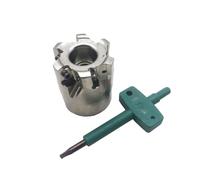 Hunricho TXN03R Fast Feed Rough Processing Indexable Face Milling Cutter 6-8 Flutes End Mill Shell Cutter End Mill Tool Holder(TXN Milling Cutter)