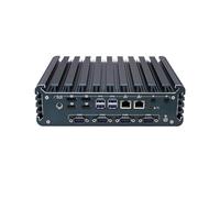 HUNSN Fanless Industrial PC, Embedded Computer, Core I7 1255U, Windows 11 / Linux Ubuntu, IX12, Wi-Fi 6, BT 5.2, 4 x HDMI, 2 x LAN, 4 x COM COM1/2 for RS232/RS485, TPM2.0, 16G RAM, 512G SSD