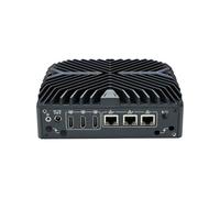 HUNSN Fanless Micro Firewall Appliance, Mini PC, PFSense, OPNsense, VPN, Router PC, I3 1215U, RX16, 3 x 2.5GbE LAN, 3 x HDMI, 2 x COM, SIM Slot, TPM2.0, 8G RAM, 512G SSD