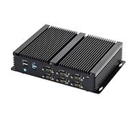 HUNSN Industrial Computer, IPC, Fanless Mini PC, Windows 11 / Linux Ubuntu, I3 6006U 6157U, IM07, GPIO, Watchdog, WOL, SIM Slot, WiFi, BT, 2 x LAN, 6 x COM, 0 RAM, 0 Storage, Barebone No System