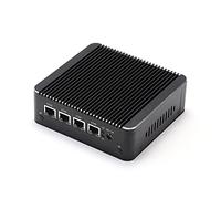 HUNSN Micro Firewall Appliance, Mini PC, VPN, Router PC, Pentium Silver J5005, RS34, AES-NI, 4 x 2.5GbE I226-V LAN, 2 x USB3.0, VGA, HDMI, Fanless, Barebone, NO RAM, NO Storage, NO System