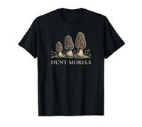 Hunt Morels Fungo Foraggiamento Outdoor Nature Apparel Maglietta