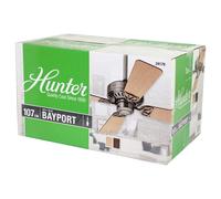 HUNTER FAN Ventilatore da Soffitto Bayport 107 cm per Interni, con Catena a Strappo, 4 Pale Intercambiabili in Acero e Ciliegio, Ideale per Estate e Inverno, Modello 24179