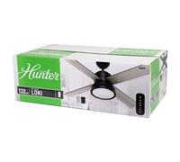 Hunter 50425 Loki Ventilatore Illuminazione Telecomando Quercia Nero 132cm