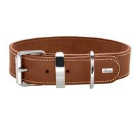 HUNTER AALBORG SPECIAL - Collare per cani, in pelle, resistente, confortevole, 60 (M-L), colore cognac