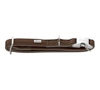 HUNTER Amalfi - Collare per cani in alluminio, colore marrone cioccolato, effetto nappa, vegano, regolabile, con chiusura in alluminio, made in Germany, taglia 40-55/L