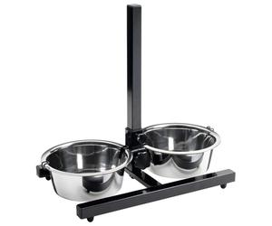 Hunter - Bar with 2 Stainless Steel Bowls - Basic - Accessori per cani 2 x 1,8 l - max. 40 cm edelstahl