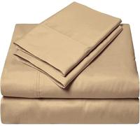 HUNTER BEDDING Set di lenzuola in 100% cotone egiziano a 600 fili (30 cm) con tasche profonde, set da 6 pezzi, qualità alberghiera e traspirante, colore tortora, per letto super king size.