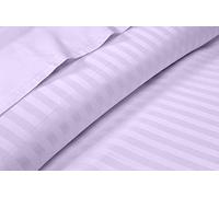 HUNTER BEDDING Set di lenzuola in cotone, set da 4 pezzi, 600 fili, 40 cm, striscia lavanda, imperatore