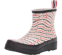 HUNTER Boot Women's Original Play Short Sonic Logo Print Rain Boot Logo Print 9 Medium US