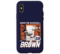 Hunter Brown | Giocatori di baseball MLB di Houston | MLBHBR203M Custodia per iPhone X/XS