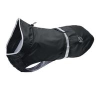 HUNTER Cappotto per cani Uppsala Rain, 55 nero | Antivento e impermeabile, cintura addominale regolabile, riflettente, passanti per le gambe, ripiegabile, lavabile