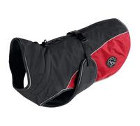 Hunter - Coat Uppsala Cozy - Cappottini per cani Rücken 35 cm - Hals 26-42 cm, Bauch 48-66 cm grigio/rosso