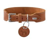 Hunter Collare Aalborg extra-Largo per Cani Cognac Vacchetta Made IN Germany