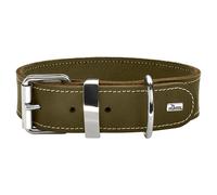 Hunter Collare Aalborg Speciale Oliva Vacchetta per Cani, Elegante & Robusto