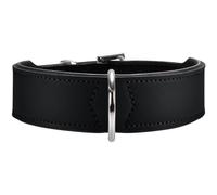 Hunter Collare di cane in pelle, Collo 47-54 cm, Nero