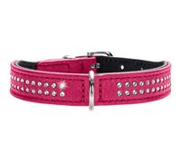 HUNTER Collare Diamond Petit, 24rosa carico/Nero, Pelle
