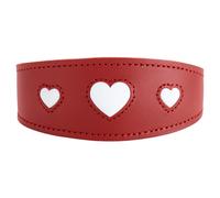 Hunter Collare Levriero Love Rosso/Nero, Morbida Imbottito, Made IN Germany