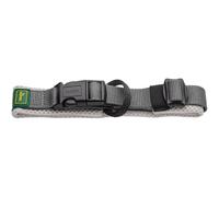 HUNTER Collare Maldon, colore: grigio, rete traspirante, nylon resistente, silenzioso e anallergico, con alleggerimento della trazione, etichetta indirizzo integrata, particolarmente leggera, taglia