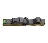 HUNTER Collare Maldon, colore oliva, rete traspirante, nylon resistente, silenzioso e anallergico, con alleggerimento della trazione, etichetta indirizzo integrata, particolarmente leggera, taglia: L