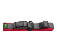 HUNTER Collare Maldon, colore: rosso, rete traspirante, nylon resistente, silenzioso e anallergico, con alleggerimento della trazione, etichetta indirizzo integrata, particolarmente leggera, taglia: L