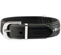 Hunter Collare Modern Art Luxus in Similpelle Nero per Cani 27 cm