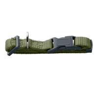 HUNTER collare per cane LONDON VARIO BASIC in nylon, regolabile, con chiusura di sicurezza, resistente, leggero, ad asciugatura rapida e facile da pulire, colore: verde oliva, taglia XXS-XS/1