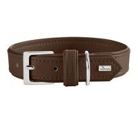 HUNTER Collare per cani Amalfi, colore marrone cioccolato, vegano, ecopelle effetto nappa, morbido, facile da pulire, colore brillante, particolarmente comodo da indossare, Made in Germany, taglia: 60
