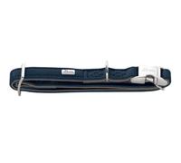 HUNTER Collare per cani Amalfi in alluminio, colore blu navy, in similpelle, vegano, regolabile, con chiusura in alluminio, made in Germany, taglia 40-55/L