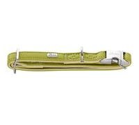 HUNTER Collare per cani Amalfi in alluminio, colore: verde, in similpelle effetto nappa, vegano, regolabile, con chiusura in alluminio, Made in Germany, taglia 45-65/XL