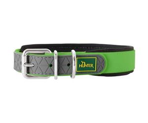 HUNTER Collare per cani CONVENIENCE Comfort, colore: verde mela, con imbottitura in neoprene, resistente alle intemperie, facile da pulire, ideale per sport e tempo libero, taglia: 60
