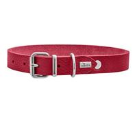 HUNTER Collare per cani Grenada in pelle, colore rosso, realizzato a mano in Germania, per allenamento e uso quotidiano, robusto, confortevole, design semplice ed elegante, taglia: XS, circonferenza