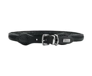 HUNTER Collare per cani Round & Soft Canadian UP, colore: nero, morbida pelle morbida, morbido, morbido, morbido, delicato sulla pelliccia, cuciture rotonde, sostenibile, Made in Germany, taglia: 60