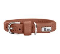 HUNTER Collare per cani SOHO MINI, colore cognac, in pelle di vacchetta, morbido e flessibile, delicato sulla pelliccia, leggero, per cani di piccola taglia e cuccioli, prodotto in Germania, taglia 24