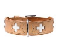 Hunter Collare per Cani Swiss Natura / Cognac, Varie Misure, Nuovo