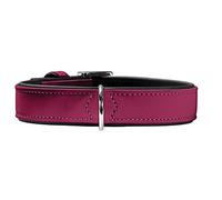HUNTER Collare Softie, 60lampone/Nero, Salilpelle - NUOVO