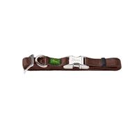 HUNTER Collare Vario Basic Alu-Strong, marrone - Tg M: circonferenza 30 - 45 cm x H 1,5 cm