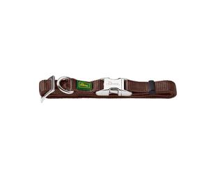 HUNTER Collare Vario Basic Alu-Strong, marrone - Tg M: circonferenza 30 - 45 cm x H 1,5 cm