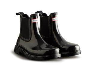 Hunter Commando Gloss Stivali di Gomma Neri da Donna - EUR 37