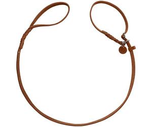 HUNTER Corda Retriever SOLID Education, colore cognac, guinzaglio intrecciato a mano con collo integrato, cursore speciale e arresto di trazione in robusta pelle bovina, misura 18/170